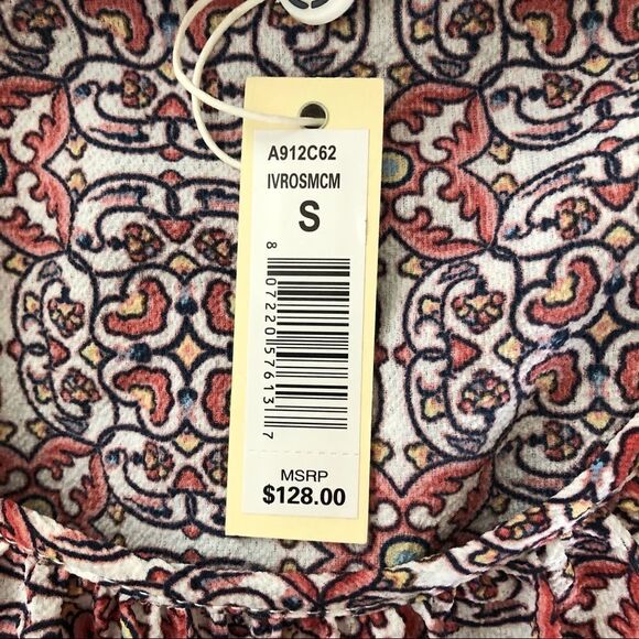 Max Studio Oversized Balloon Sleeve Boho Dress Sm - Picture 8 of 9